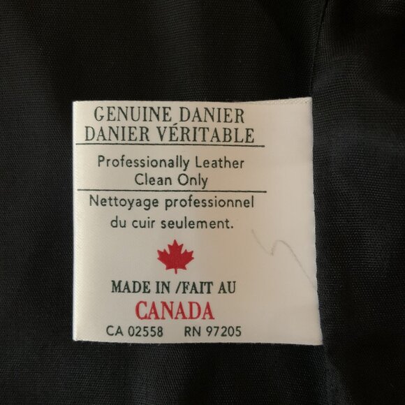 Danier Black Leather Vest, Made in Canada - Picture 5 of 5